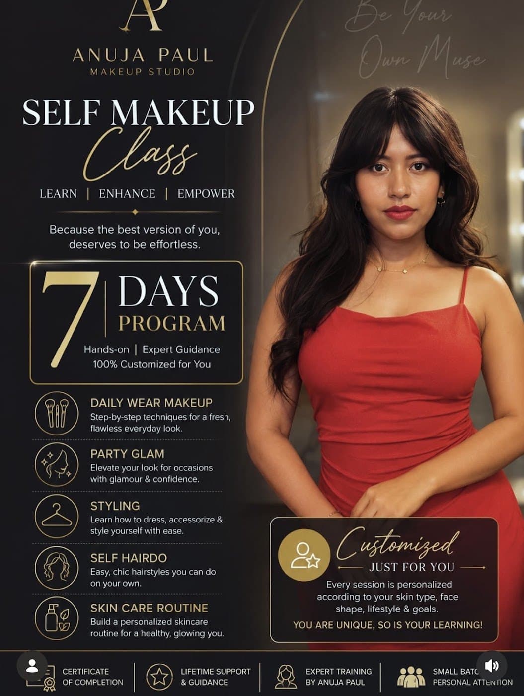 Self makeup class 7 days program by Anuja Paul