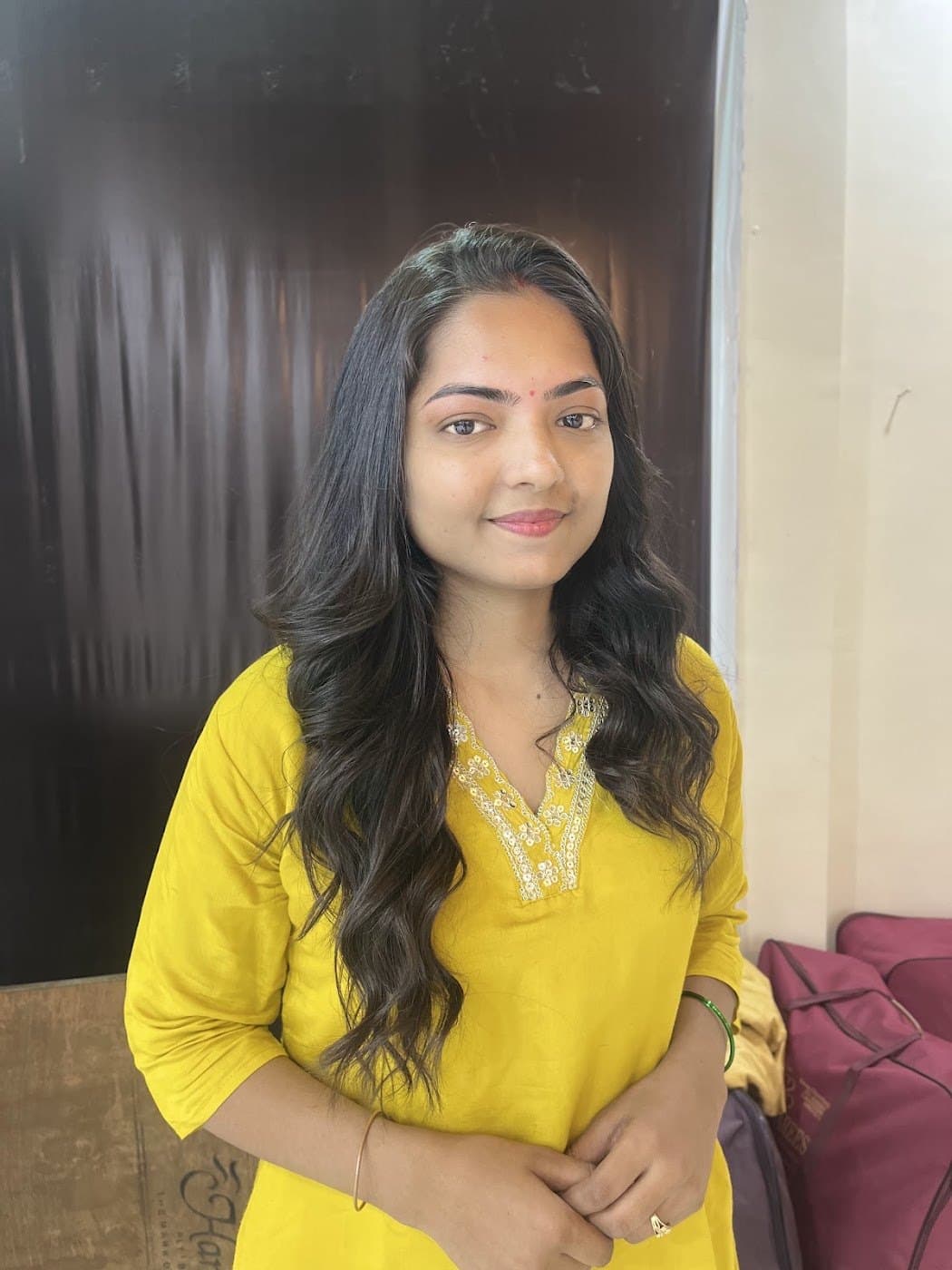 Natural glowing skin after facial